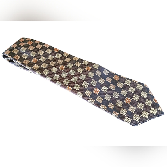 Louis Vuitton Brown Checkered Tie - Picture 3 of 7